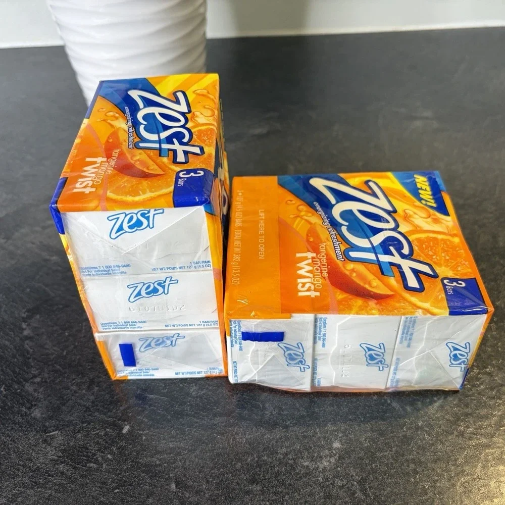 Zest Tangerine Mango Twist Energizing‎ Bar Soap 6 Bars SEALED
